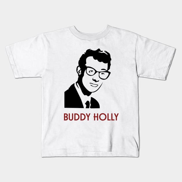 Buddy Holly Kids T-Shirt by TheMusicFav